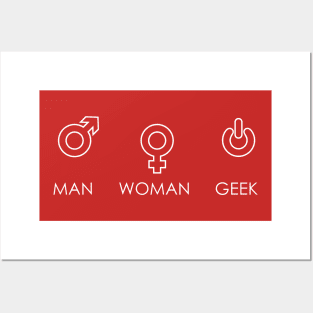 MAN WOMAN GEEK Posters and Art